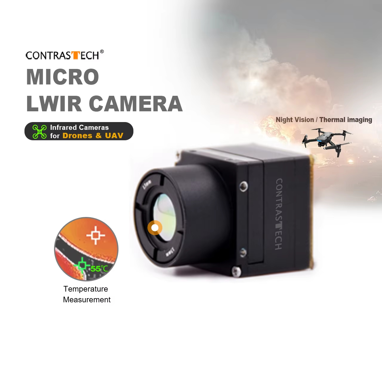 640x512 LWIR بدون مصراع التصوي - مراجعة Thermal Imager Drone Gimbal وسعره