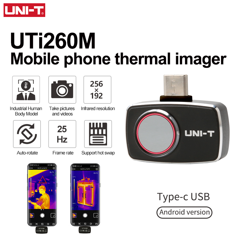 UNI-T التصوير الحراري للهواتف  - مراجعة Thermal Imaging Camera 256X192 وسعره
